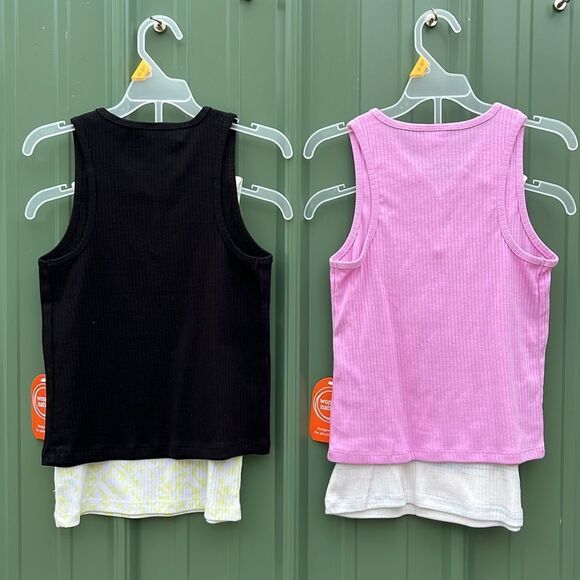 Girls Tank Tops Shorts Peplum Top & Sports Bra 9-Piece Set Size L - Picture 7 of 7